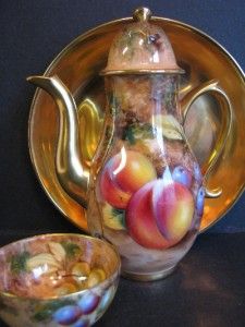 Fruit Miniature Coffee Pot Set for Tiffany Co by T Lockyer