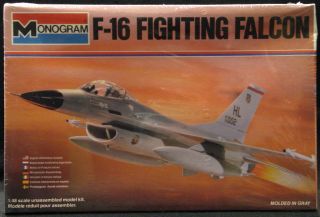 1980 Monogram 1 48 F 16 Fighting Falcon Jet Fighter SEALED