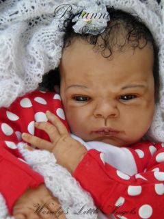 Race Reborn Baby Girl Doll Created by Wendys Little Angels