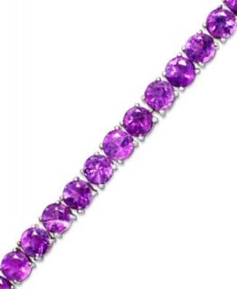 Sterling Silver Bracelet, Amethyst (4 ct. t.w.) and Diamond Accent