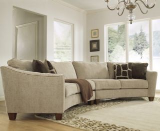 Sectional Sofa Classic Curves Stone Ashley Living Room