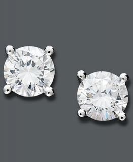 Juliet Diamond Earrings, 14k White Gold Certified Diamond Stud