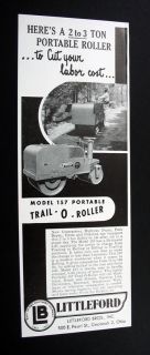 Littleford 157 Portable Roller Road Construction Ad