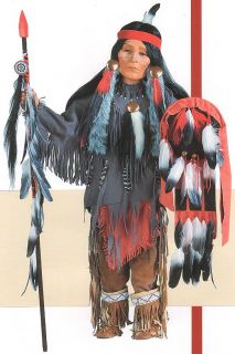 Lone Warrior Native American Indian 32 Porcelain Doll New Timeless