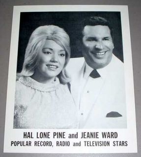 Hal Lone Pine Jeanie Ward Litho 1 Country Singers