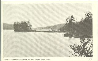 New York Long Lake from Sagamore Hotel View of Bridge Circa 1910