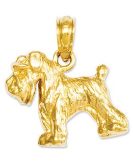 14k Gold Charm, Schnauzer Dog Charm   Bracelets   Jewelry & Watches