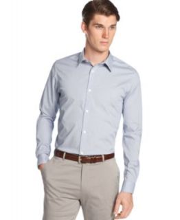 Calvin Klein Dress Shirt, Fineline Solid Long Sleeve Shirt   Mens
