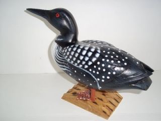Loon Duck Wood Stand Home Office Den Decorative Pond