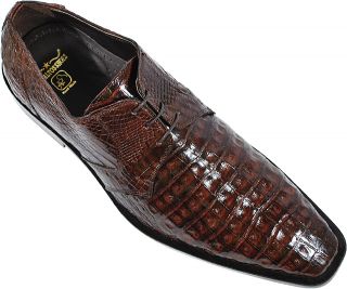 Los Altos Brown Genuine All Over Crocodile Belly Shoes ZV088207 9