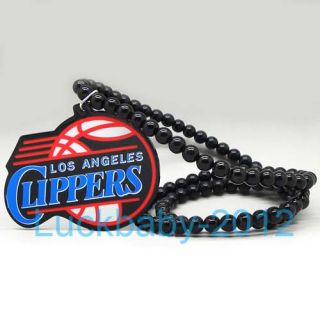 Good Quality Hip Hop Los Angeles Clippers Pendants Wood Rosary Bead
