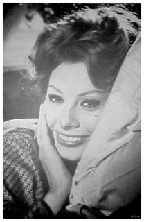 Huge Auth Vintage 1960s Sophia Loren Movie Promo Poster