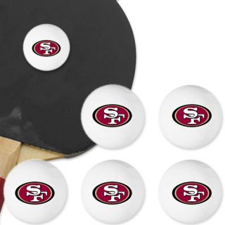 San Francisco 49ers 6 Pack Team Logo Table Tennis Balls