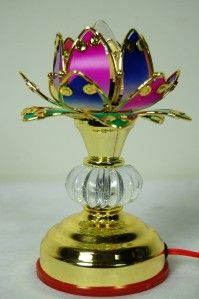 Lotus Altar Light Flower Lantern Rainbow Lamp 7 H
