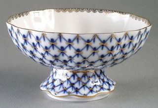 Lomonosov Porcelain Candy Vase Cobalt Net Image