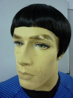 Spock Wig Black Kanekalon Costume Star Halloween Trek