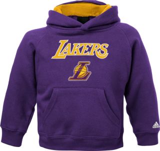Los Angeles Lakers Youth Adidas Tackle Twill Applique Pullover Fleece