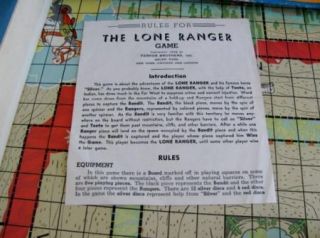 Lone Ranger Game Hi Yo O O O O Silver Parker Bros 1938