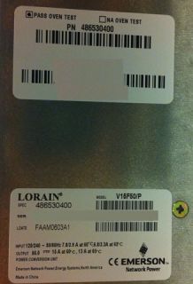 LORAIN Power Conversion Unit 486530400 V15F50/P PBPUG0Y2AA Emerson