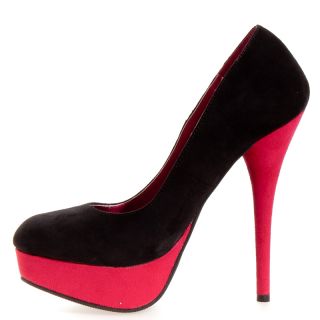 Diva Lounge Womens Lorane 01C Blk Fush Dress Heel Wedge Heels Shoes