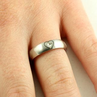 New Girls Stainless Steel Love Is Patient Purity Ring