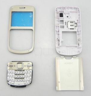 New White gold full Housing Cover+ Keypad for Nokia C3 To Replace
