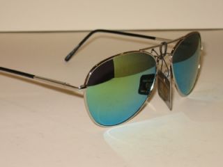Aviator Sport Sunglasses Revo Mirror Lens UV400 Metal Frames