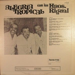 Latin LP Alegria Tropical Con Los Hermanos Rigual 1978 Fono Rex FRS 22