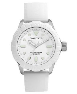 Nautica Watch, White Silicone Strap 44mm N09603G   All Watches