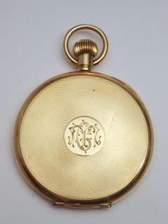 Vintage Omega Open Face 18K Gold Watch Circa 1912