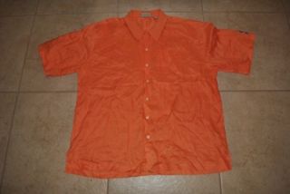 Cutter and Buck Short Sleeve Shirt Button Front Linen Florida uf