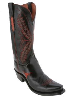 Lucchese Black University of Texas NCAA Womens Cowboy Boots