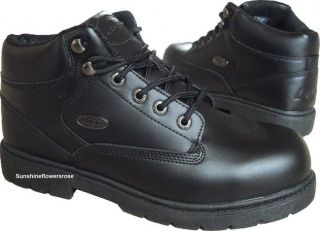 Lugz Zone Hi SR $70 Mens Black Leather Slip Resistant Work Boot