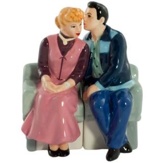 Love Lucy and Ricky Kissing on Couch Salt and Pepper Shakers s P