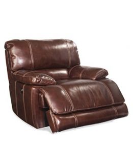 Miramar II Leather Seating with Vinyl Sides & Back Glider Recliner