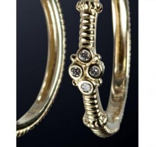 Judith Ripka 14k Gold Diamond Hoop Earrings $1289 00