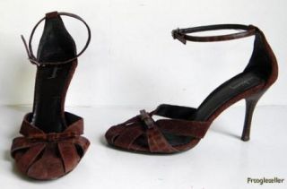 Luichiny Womens DOrsay Heels Shoes 8 M Brown Suede Leather