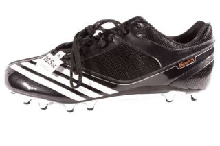 adidas Black / White Scorch Lightning Fly Low Cleats Mens Shoes Medium