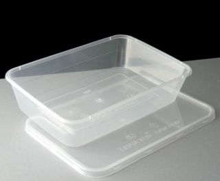 Plastic Containers Tubs Clear with Lids Microwave Food Safe Takeaway