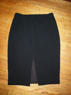 New $320 Lyell Mayle Black Stretch Wool Siren Pencil Dress Skirt Must