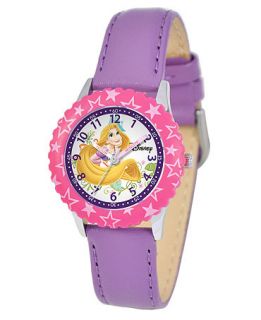 Disney Watch, Kids Rapunzel Time Teacher Purple Leather Strap 31mm
