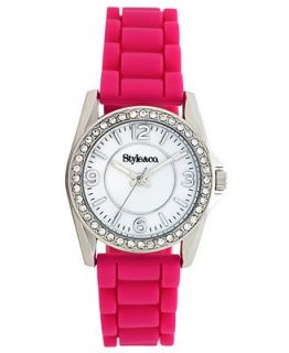 Style&co. Watch, Womens Pink Silicone Strap 32mm SC1311