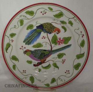 Lynn Chase China Parrots of Paradise Pattern Dinner Plate