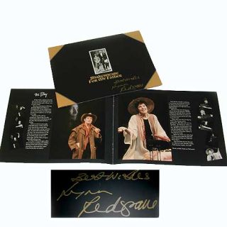 Bway Lyn Redgrave Sign Shakespeare Father Souvenir Book