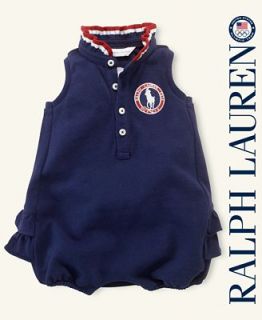 Ralph Lauren Baby One Piece, Baby Girls Team USA Olympic Bubble