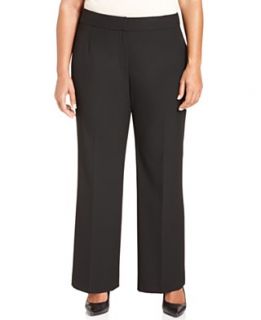 Tahari by ASL Plus Size Pants, Flat Front Stretch Trousers