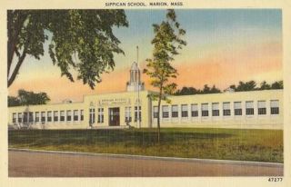 Vintage Postcard Sippican School Marion MA