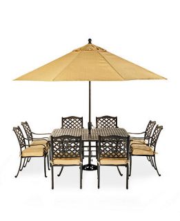Belmont Outdoor Patio Furniture, 9 Piece Set (64 Square Dining Table