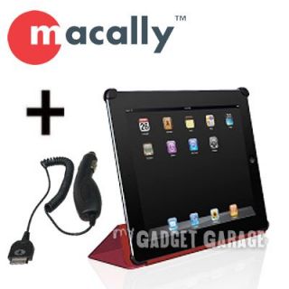 Macally BookStand2 Microfiber Cover & Stand w/ Smart Chip Car Charger