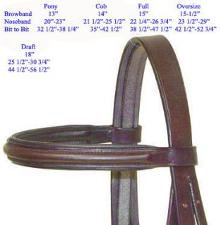 Macmillan Best Rated Padded Raised Horse Bridle w Laced Reins Oversize